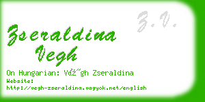 zseraldina vegh business card